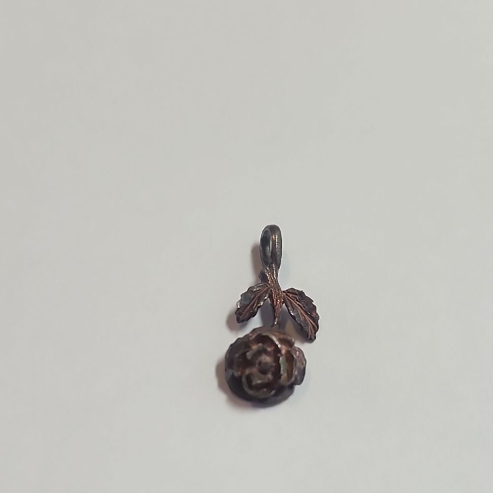 Sterling Silver Rose Pendant Vintage 925